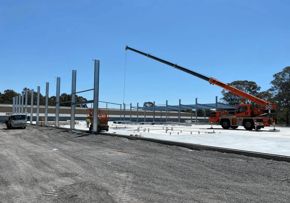 South Nowra, working with GP Cranes and Real Aussie Sheds